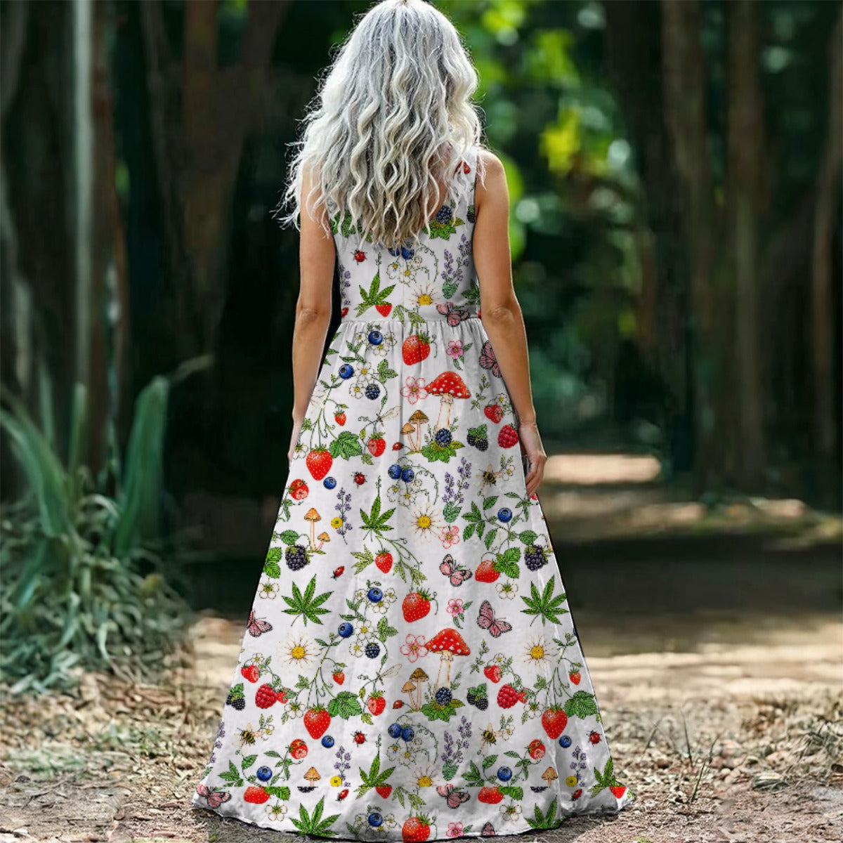 Berry High Sleeveless Maxi Dress