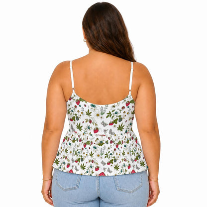 Berry High Cami Peplum Top