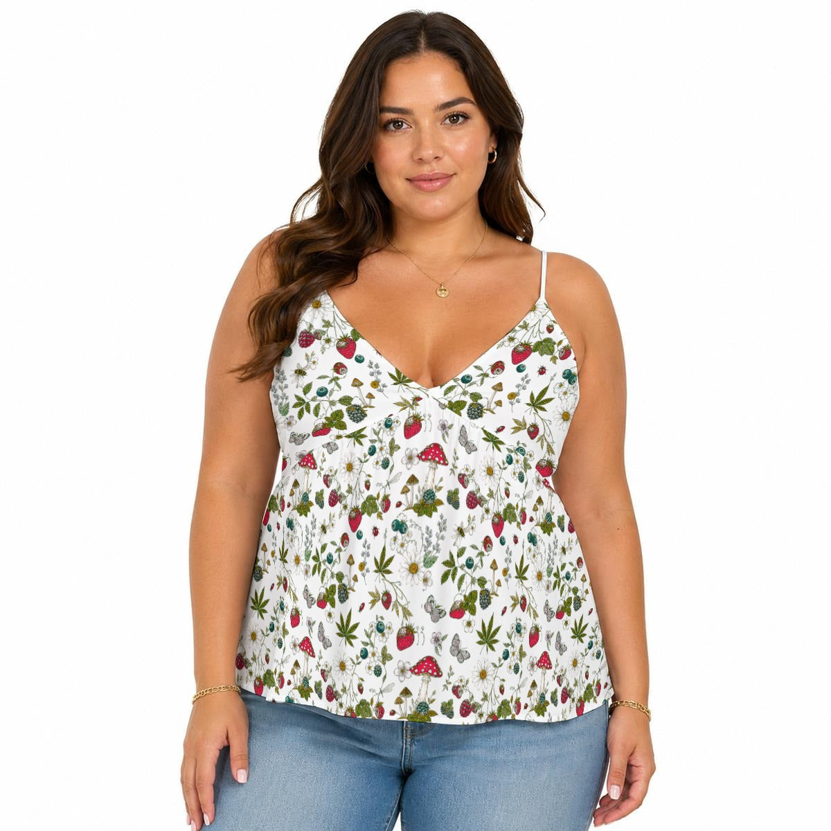 Berry High Cami Peplum Top