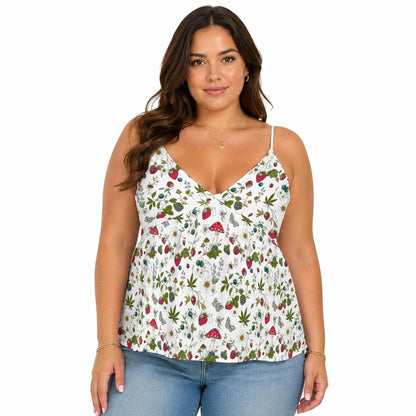 Berry High Cami Peplum Top