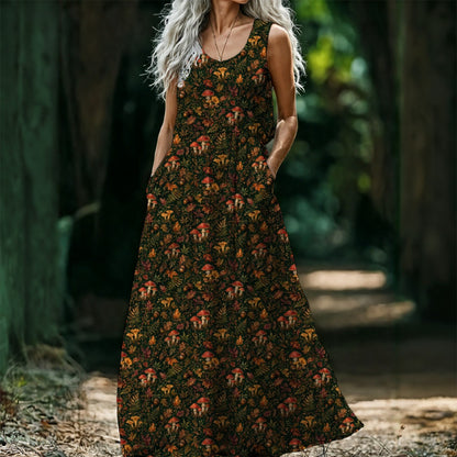 Enchanted Buds Sleeveless Maxi Dress