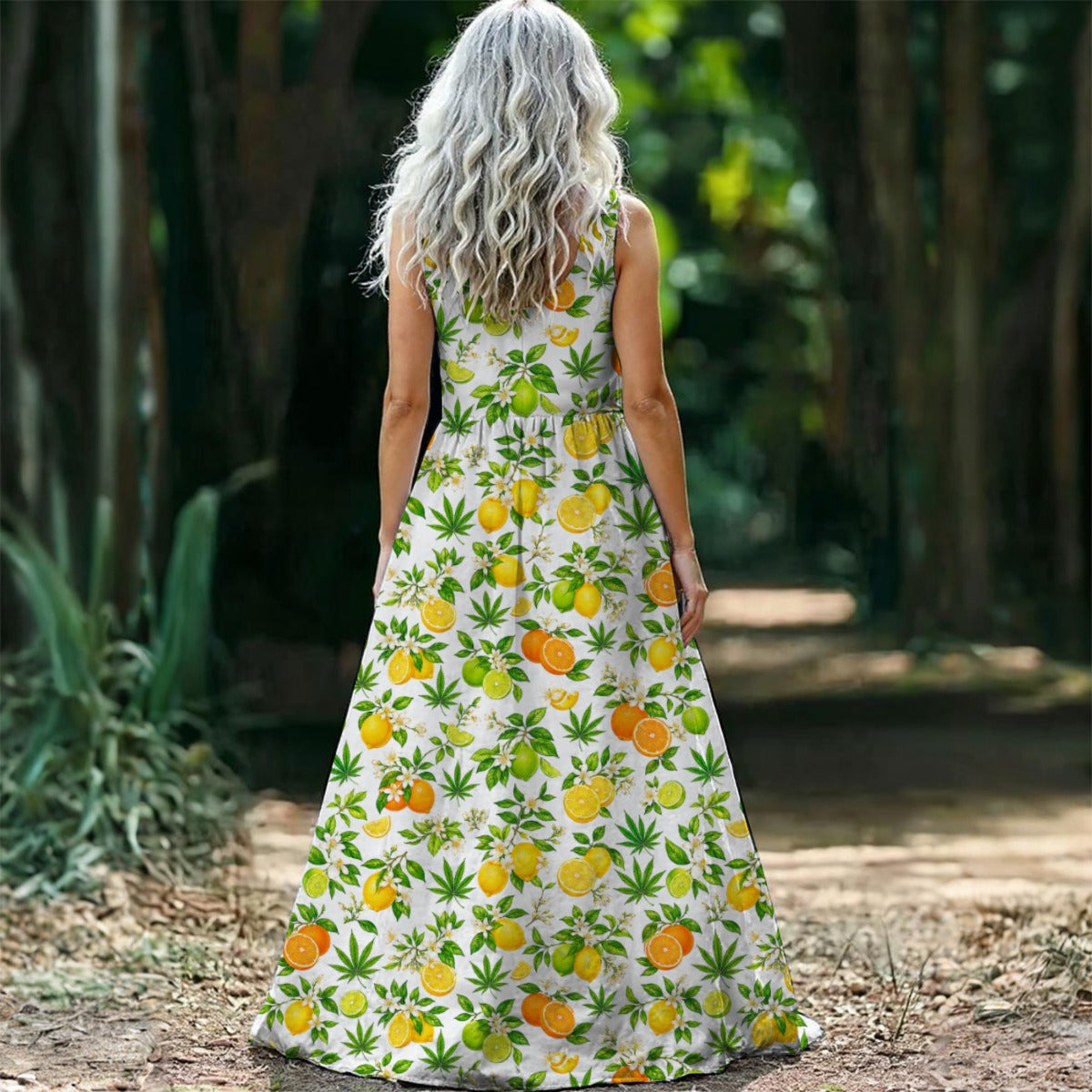 Citrus Haze Sleeveless Maxi Dress