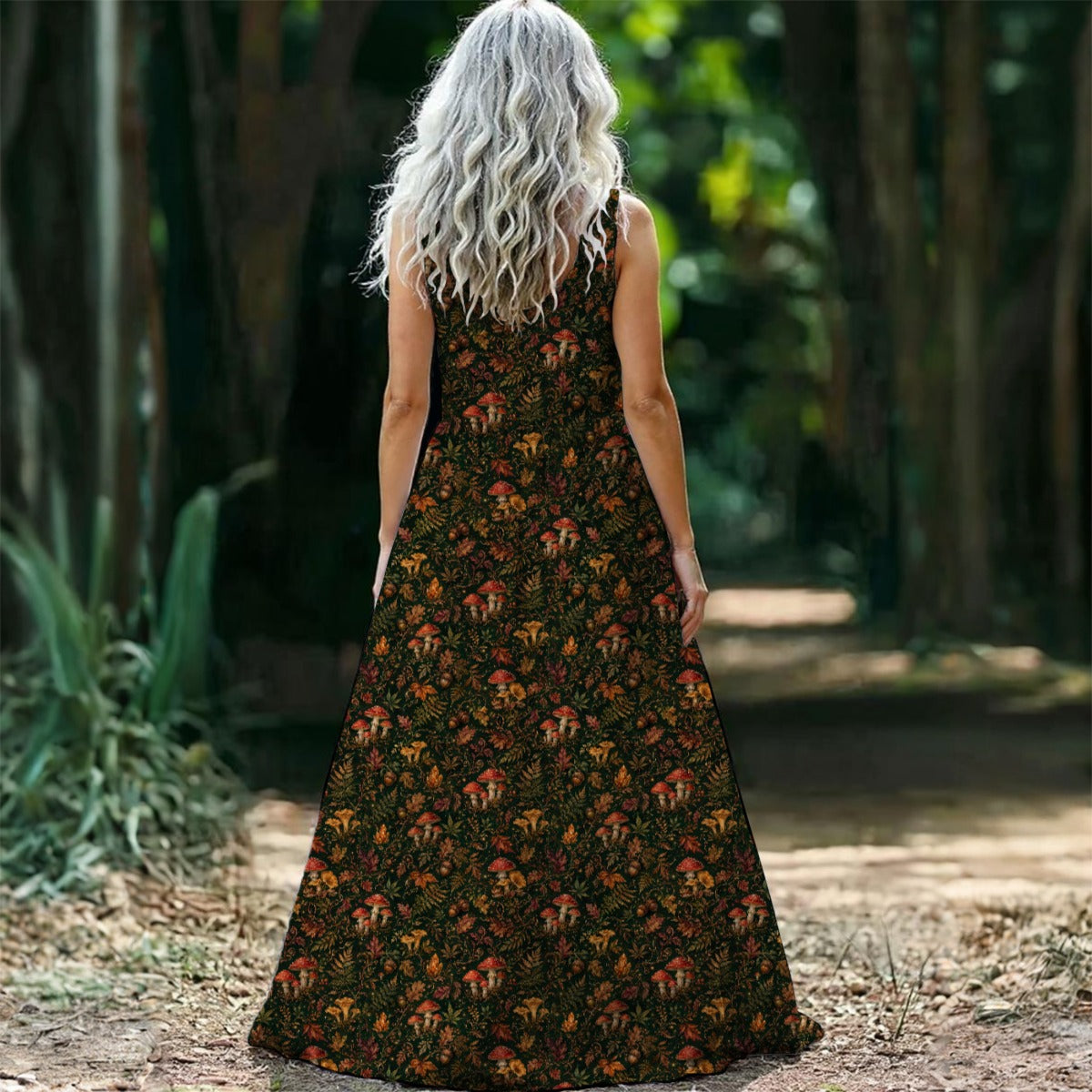Enchanted Buds Sleeveless Maxi Dress