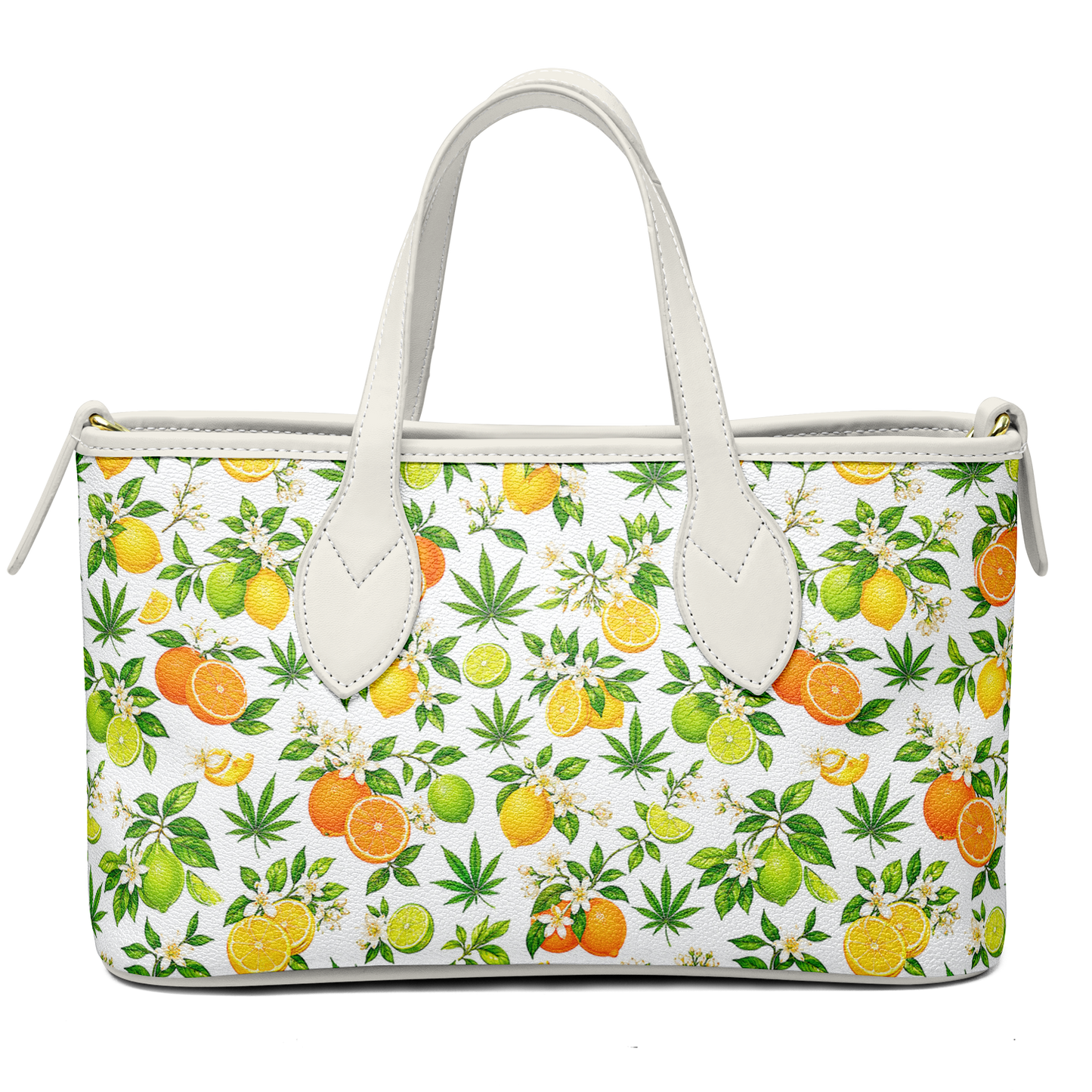 Citrus Haze Leather Tote Bag