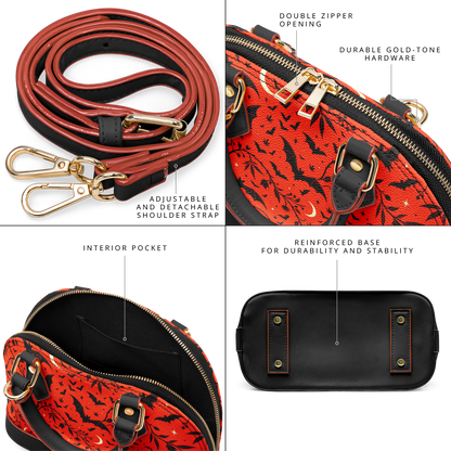 Batty Nights Dome Satchel Handbag
