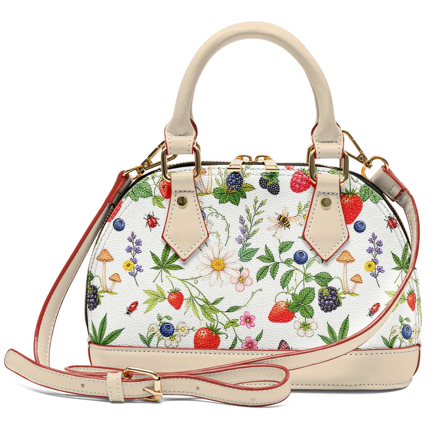 Berry High Dome Satchel Handbag