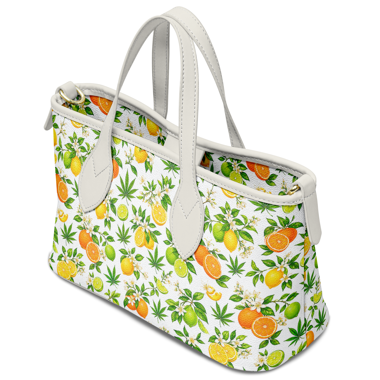 Citrus Haze Leather Tote Bag