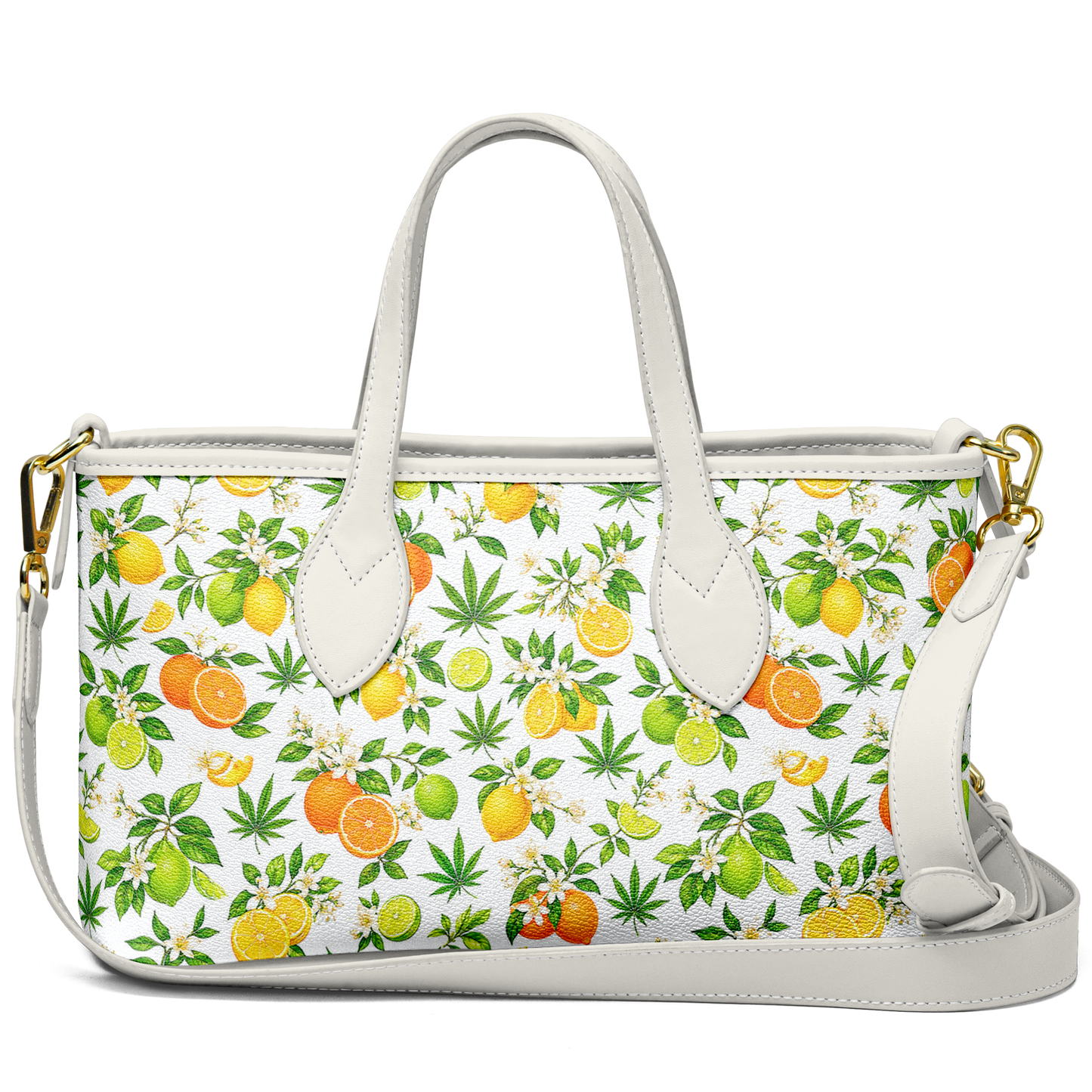 Citrus Haze Leather Tote Bag