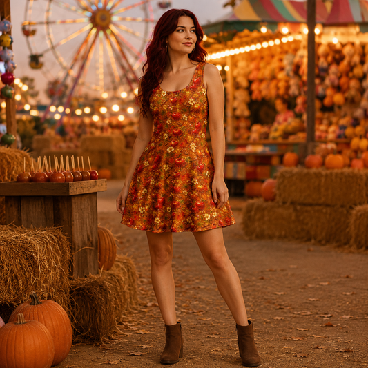 Apple Glazed Skater Dress