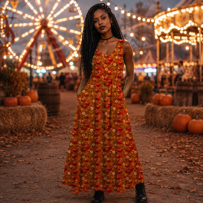 Glazed Apple Sleeveless Maxi Dress