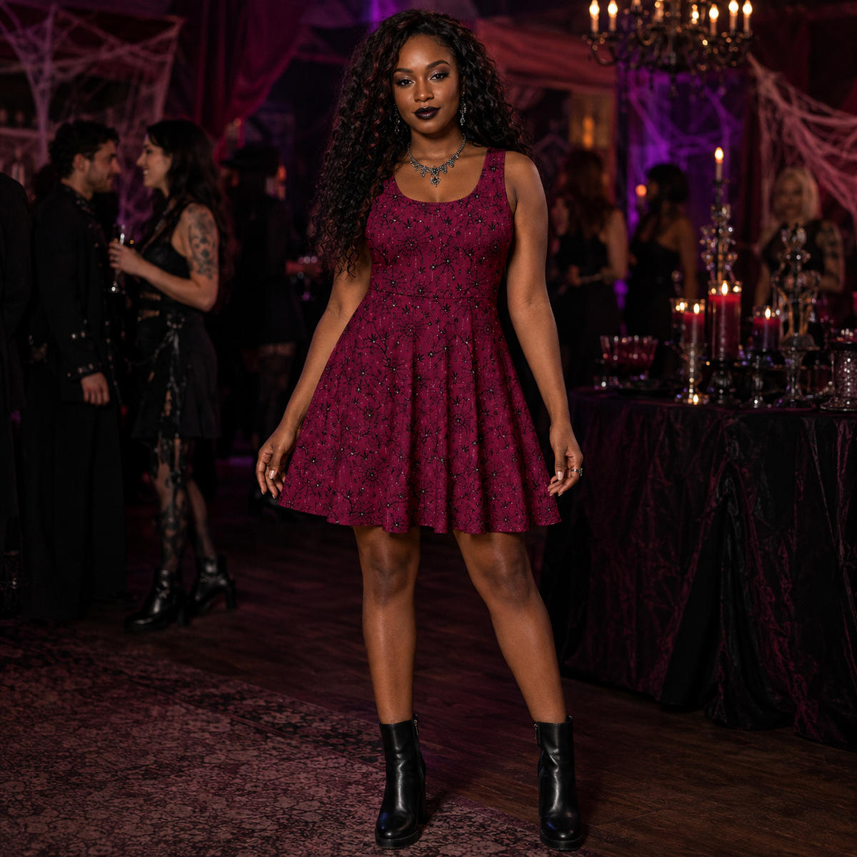 Wicked Webs Skater Dress