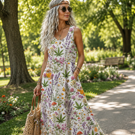 Honey & Herb Sleeveless Maxi Dress