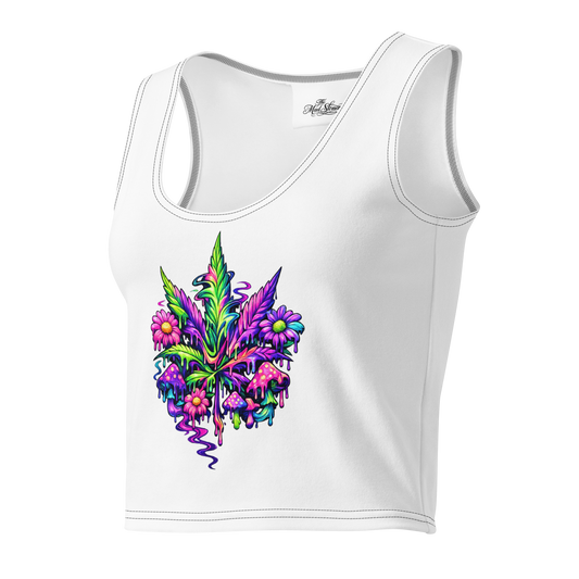 Trippy Leaf Crop Top