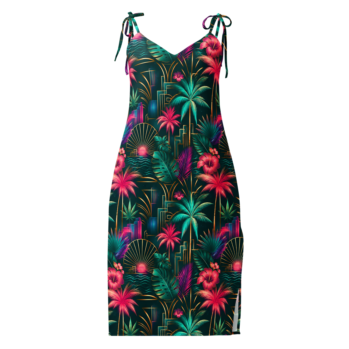 Summer Luxe Tie-Strap Midi Dress