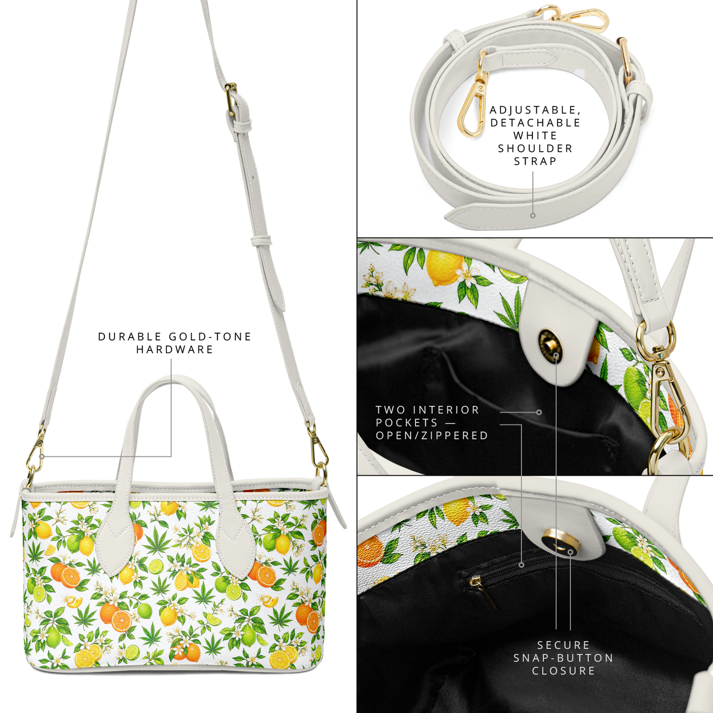 Citrus Haze Leather Tote Bag