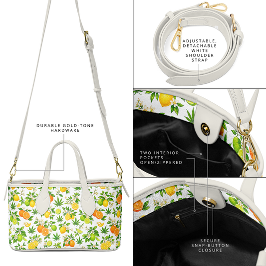 Citrus Haze Leather Tote Bag