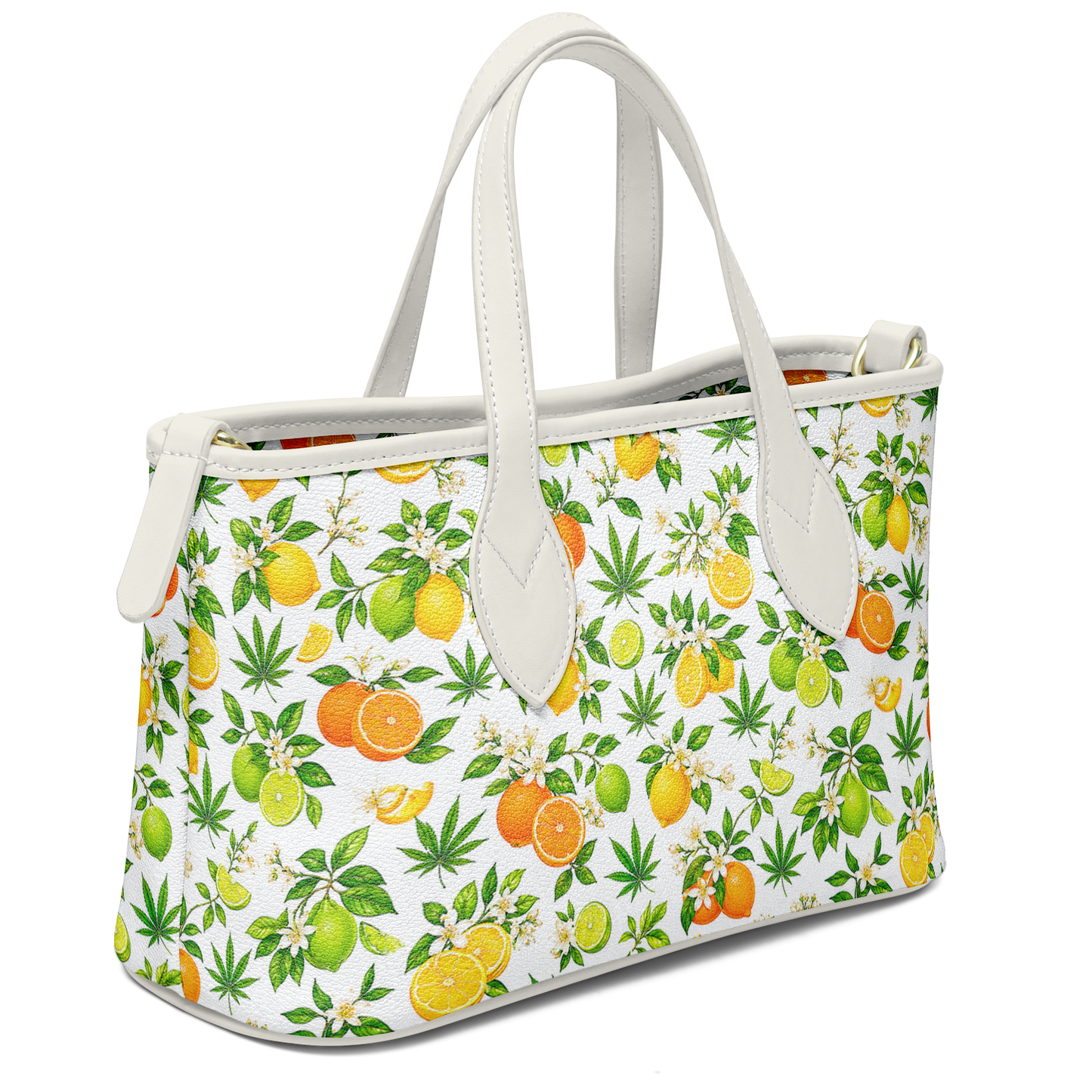 Citrus Haze Leather Tote Bag