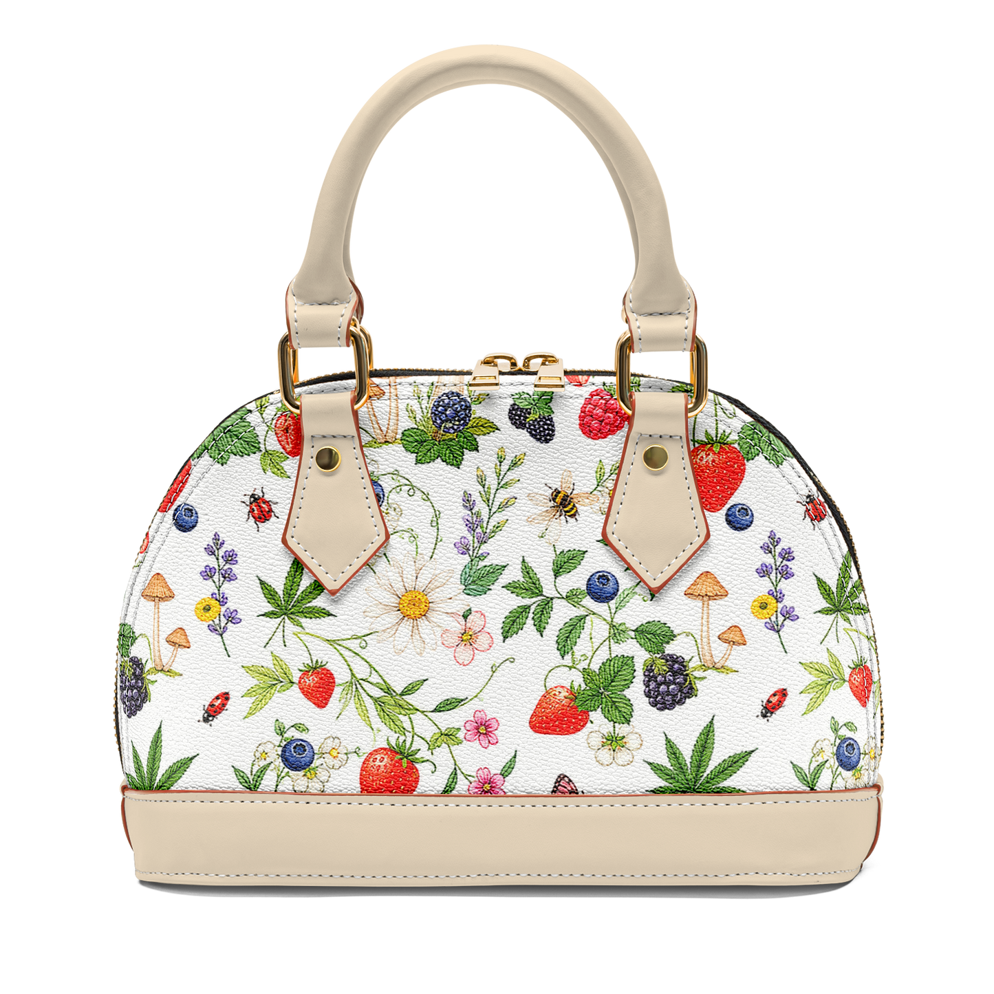 Berry High Dome Satchel Handbag
