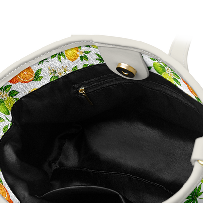 Citrus Haze Leather Tote Bag