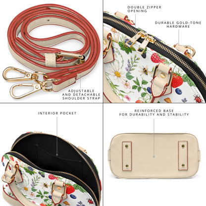 Berry High Dome Satchel Handbag