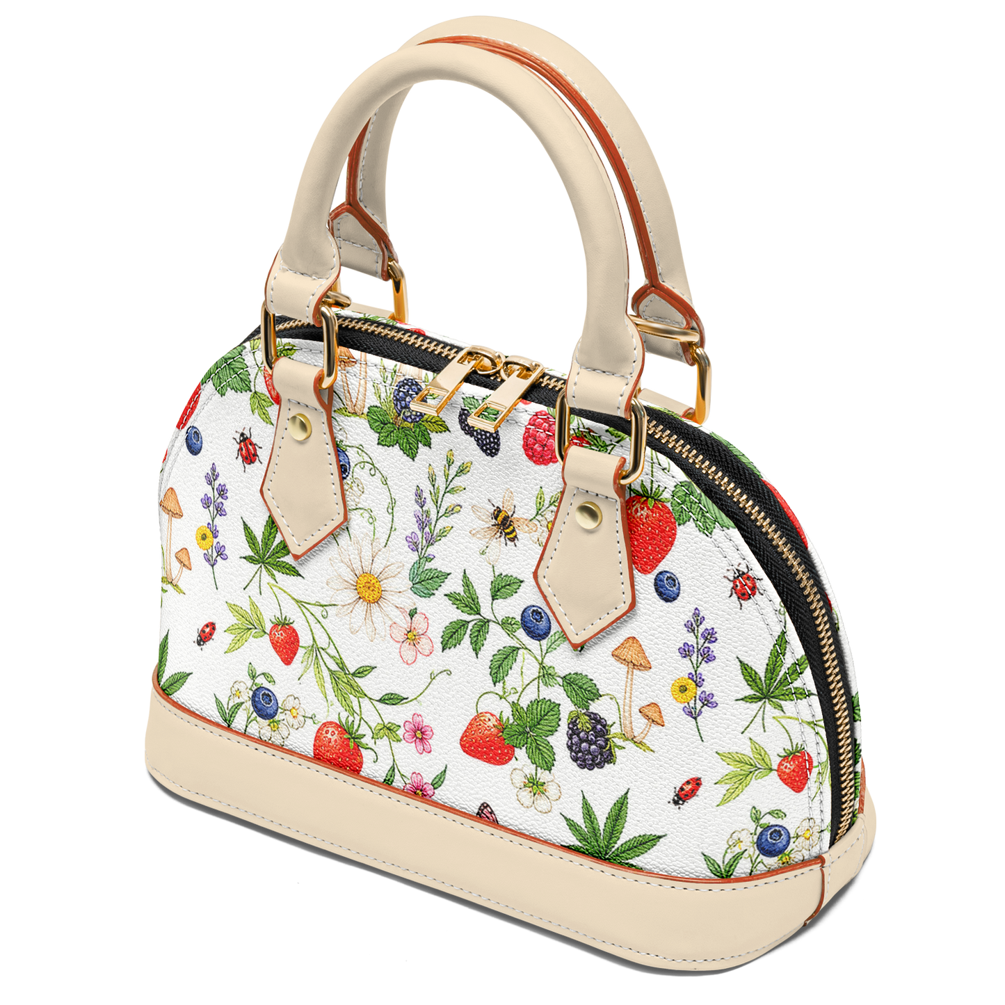 Berry High Dome Satchel Handbag