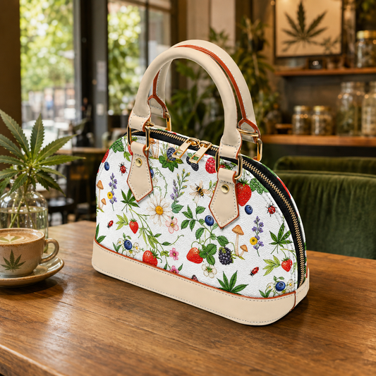 Berry High Dome Satchel Handbag